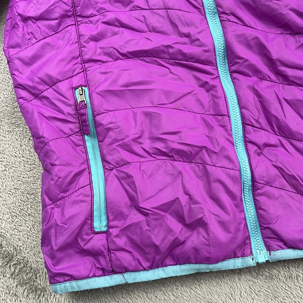LL Bean 14/16 Purple Blue Lightweight Full Zip Hooded Jacket - Picture 3 of 16